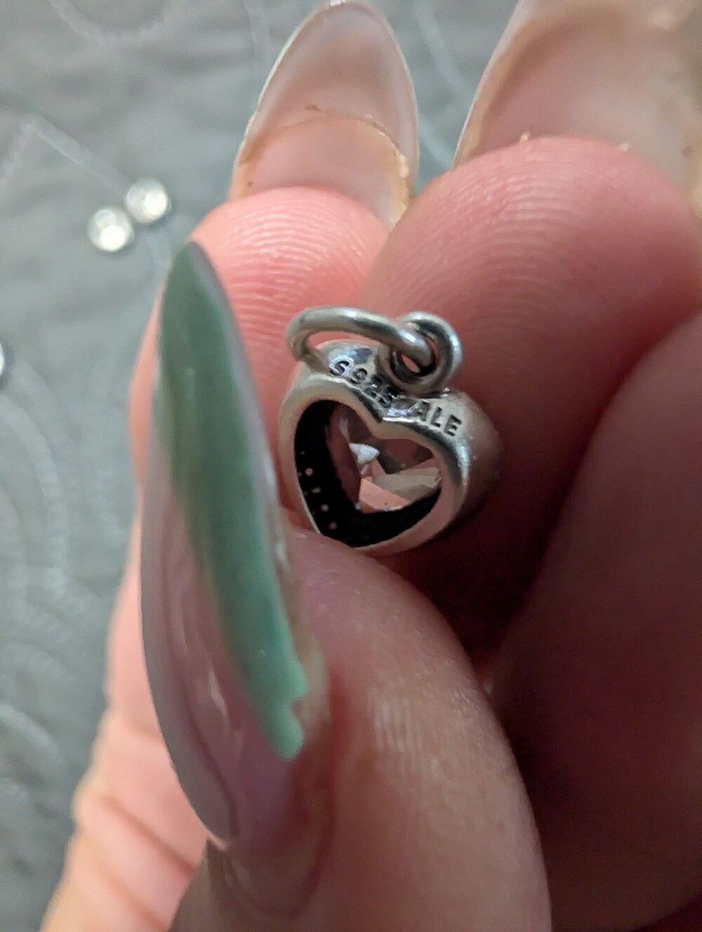 Pandora-Silver Heart Charm Bangle Bracelet - Picture 14 of 17